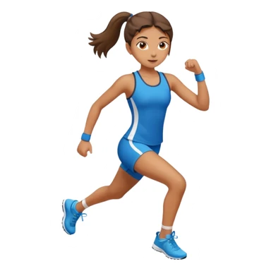 A young girl does sports sticker