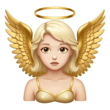 glitter fallen angel sticker