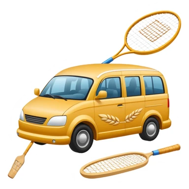 badminton shuttle made of wheat sticker