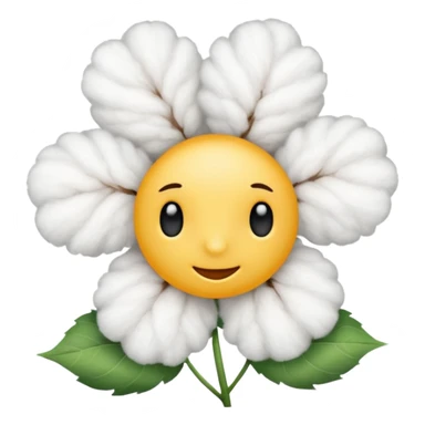 cotton flower emoji sticker