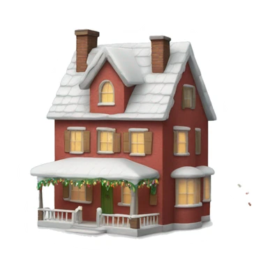 A christmas house sticker