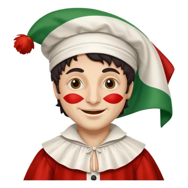 pulcinella con bandiera italiana sticker