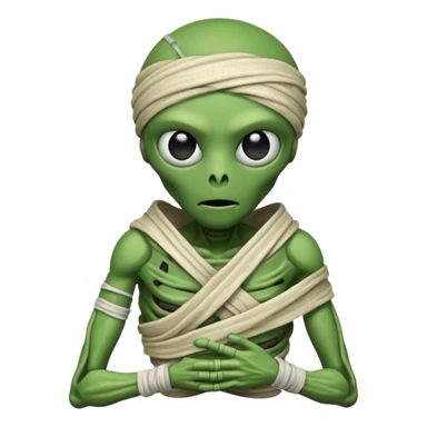 Alien mummy sticker
