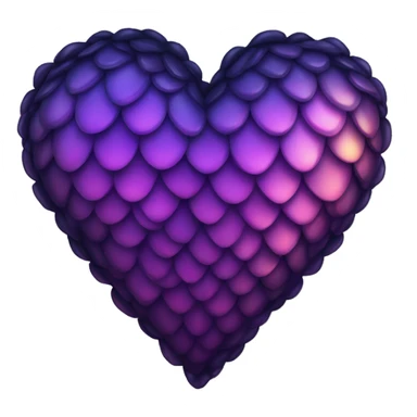 dark warm iridescent SCALE heart sticker