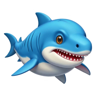 Dinosaur lemming with shark sticker