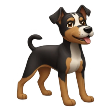 Perro marrón y negro callejero sticker