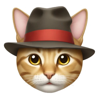 Cat with hat on sticker