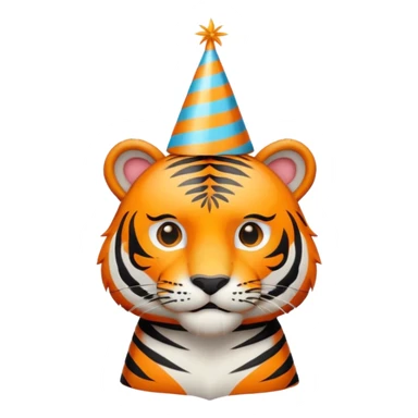 Tiger celebrating birthday  sticker