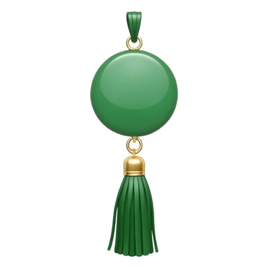 green jade ade tassel pendant sticker