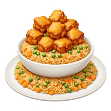 Orange chicken and fried rice sticker