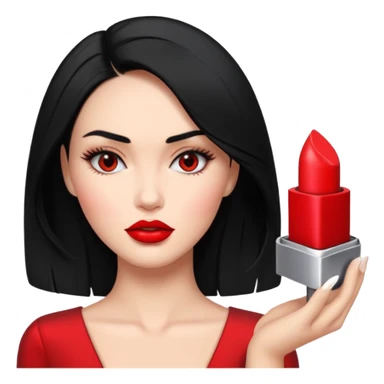 “Emoji girl, femme fatale, black hair. megan fox vibes sticker