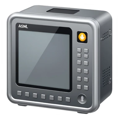 ASML semiconductor equipment，Silver gray, simple style sticker