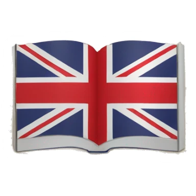 book with English flag sticker