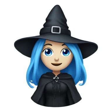 Gothic witch with blue eyes celebrating Christmas  sticker