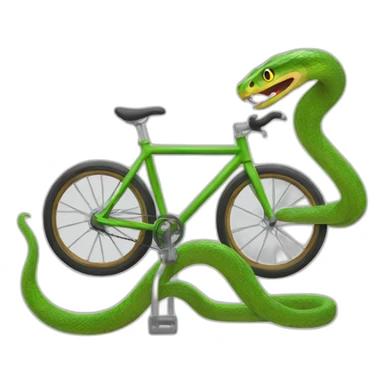 Snake make bike sticker