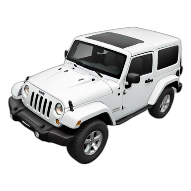 White jeep wrangler 4 door sticker