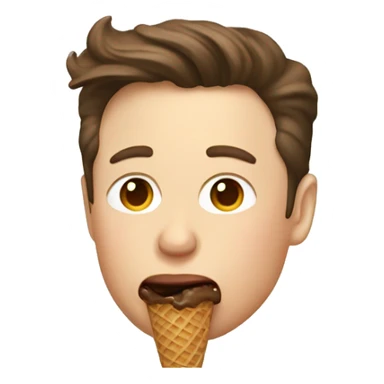 Elon musk eating ice cream  sticker