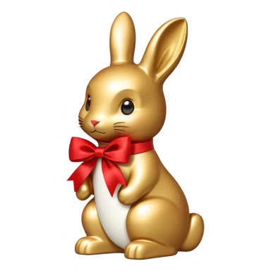 Lindt goldbunny with red ribbon sticker