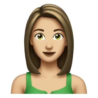 pretty 40 year old woman with grass green eyes and shoulder length straight brown hair diamond tiara sticker