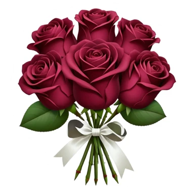 Maroon rose bouquet  sticker