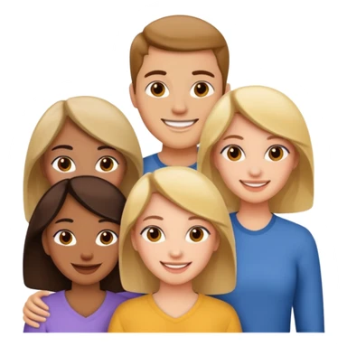 Familly of 7, 3 women and 4 men sticker