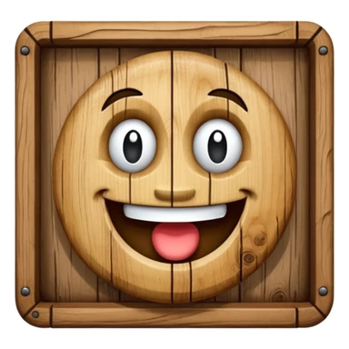 physical home with roof shaped face mascot on neck  sticker