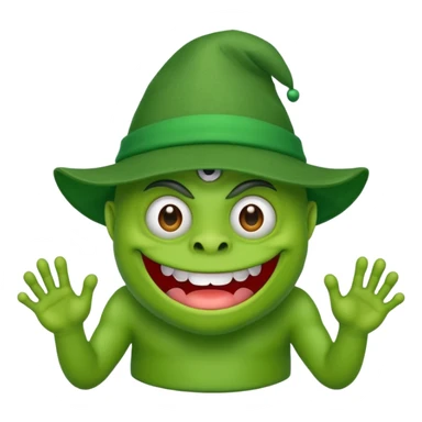 monster with green hat and t shirt sticker