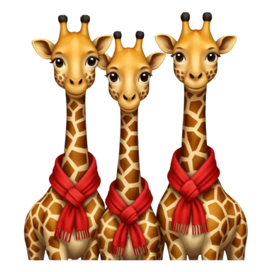 Giraffes with red Scarves sticker