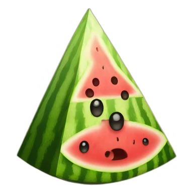 pyramid shaped watermelon sticker