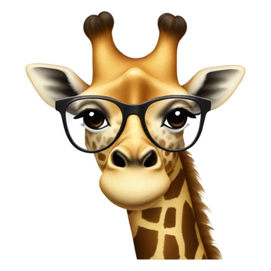 Girrafe with glasses sticker