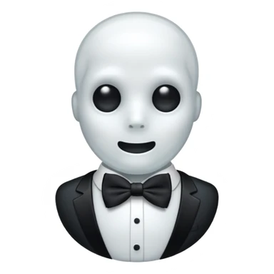 A ghost with a bowtie sticker