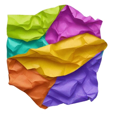 colorful crumpled paper sticker