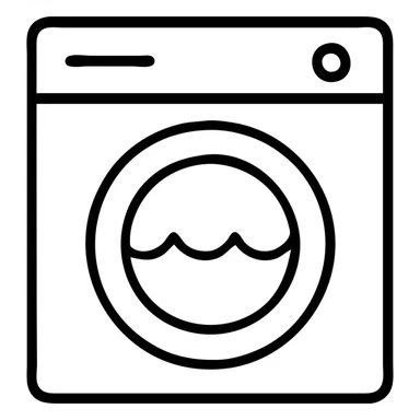 washing machine with water cycle sticker
