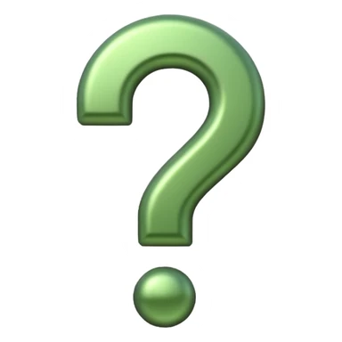 make question sign inlight green color  sticker