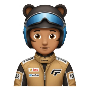f1 driver black bear sticker