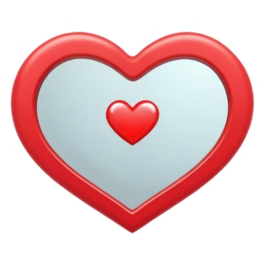 Heart shaped mirror sticker