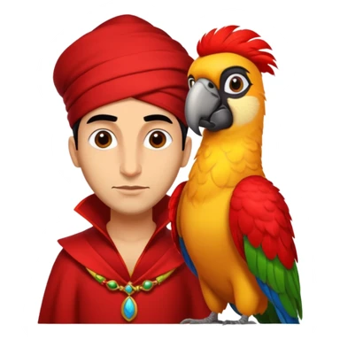 Jafar and parrot from Aladdin  sticker