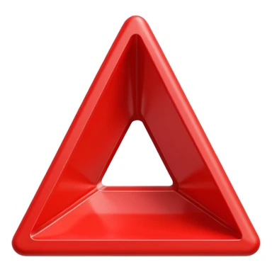 hollow triangle mold red color sticker