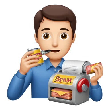 spam meat fax machine sticker