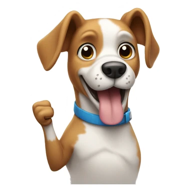 Dog giving thumbs up sticker