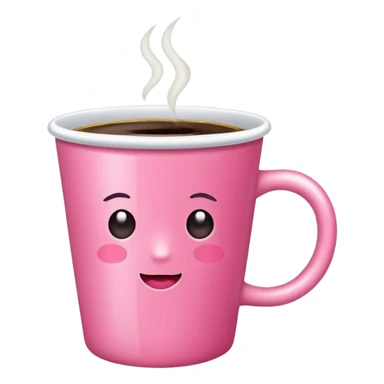 Pink coffee sticker
