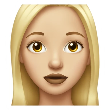 blonde girl portrait kissing face sticker
