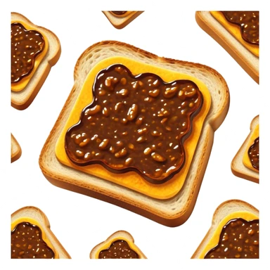 Cinematic Realistic Vegemite on Toast Dish Emoji, depicted with a generous spread of savory Vegemite on perfectly toasted bread, rendered with vibrant textures and warm lighting that captures its uniquely Australian flavor. sticker