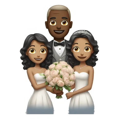 A man married to two women. sticker