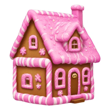 A pink gingerbread house sticker