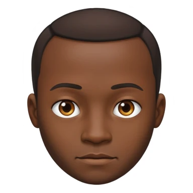 receding hairline black man sticker