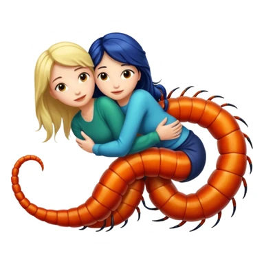 lesbian centipede sticker
