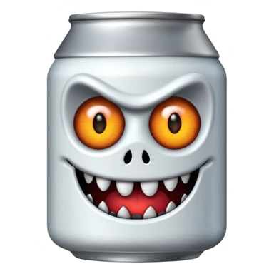 Crea un emoji de una lata de monster blanca sticker