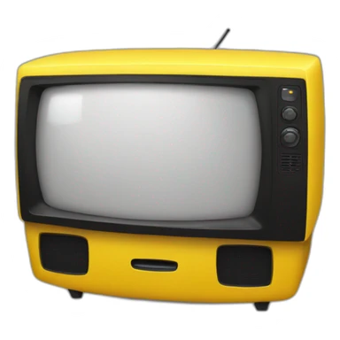 Tv yellow and black sticker