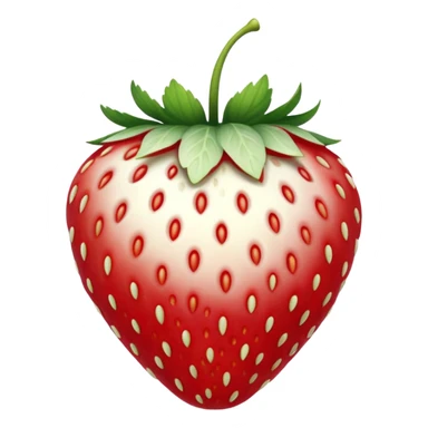 White strawberry sticker